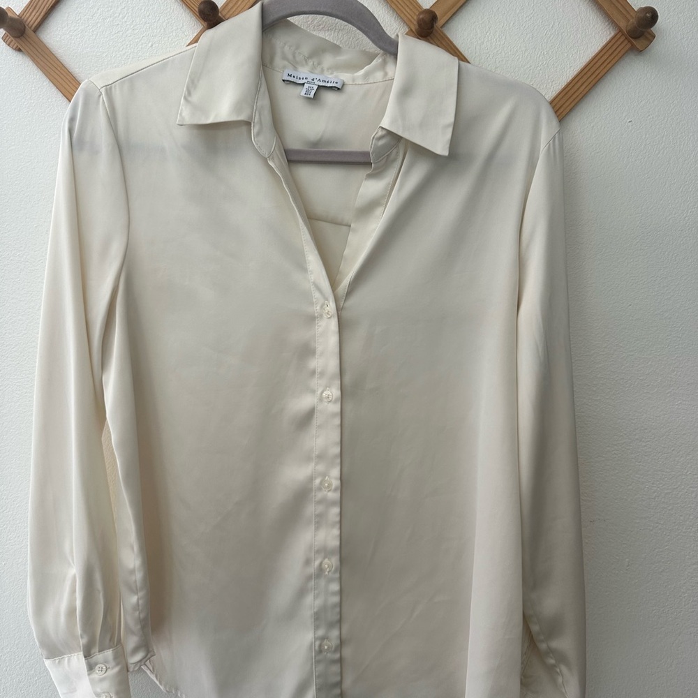 Classic Cream Button Down Shirt